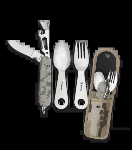 Albainox Set Cubiertos Camping multicam arido 33045