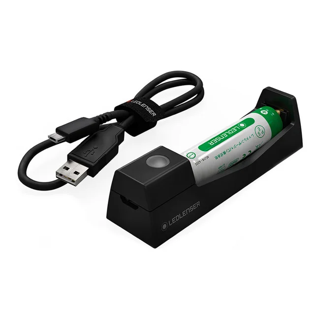 Batería led lenser Cargador con Batería 14500 li-ion