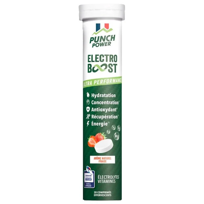 Bebida Punch Power Electroboost – Tube 20 Comprimés Fraise