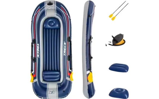 Bestway Hydro Force Treck X3 Juego de bote inflable 5 piezas para 3 adultos y niño 307 x 126 x 39 cm