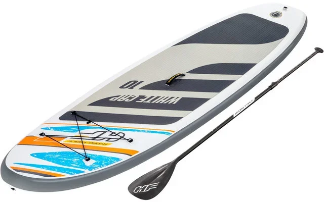 Bestway White Cap SUP Tabla inflable de Stand-Up Paddling incl. Remo y bomba de aire