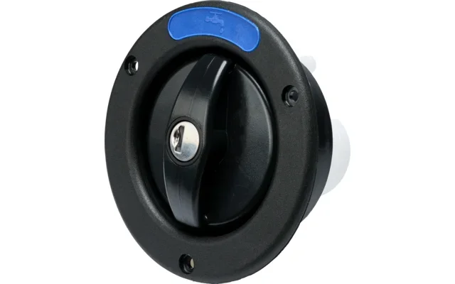 Boca de llenado de depósito STS, corta, Ø 40 mm, con revestimiento/tapón de depósito para agua dulce, con revestimiento, STS/Zadi Zyl.
