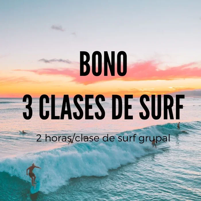 Bono de 3 clases de Surf 90€