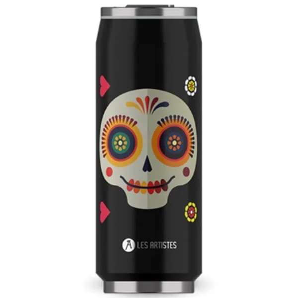 Botella isotermaLES ARTISTES PARISPULL CAN‘IT MAT 500ML SUGAR SKULL