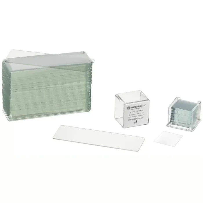 BRESSER Láminas portaobjetos/cubreobjetos 50/100 unidades
