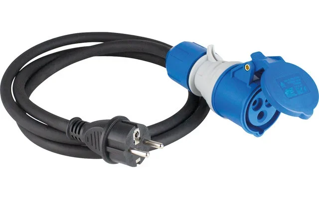 Cable adaptador CEE con acoplamiento acodado 1,5 m Powerlight AS-Schwabe