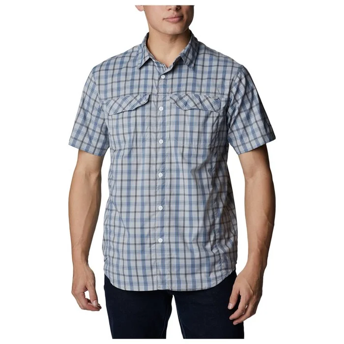 Camisa de trekking Columbia M’s Silver Ridge Lite Plaid SS Columbia Grey
