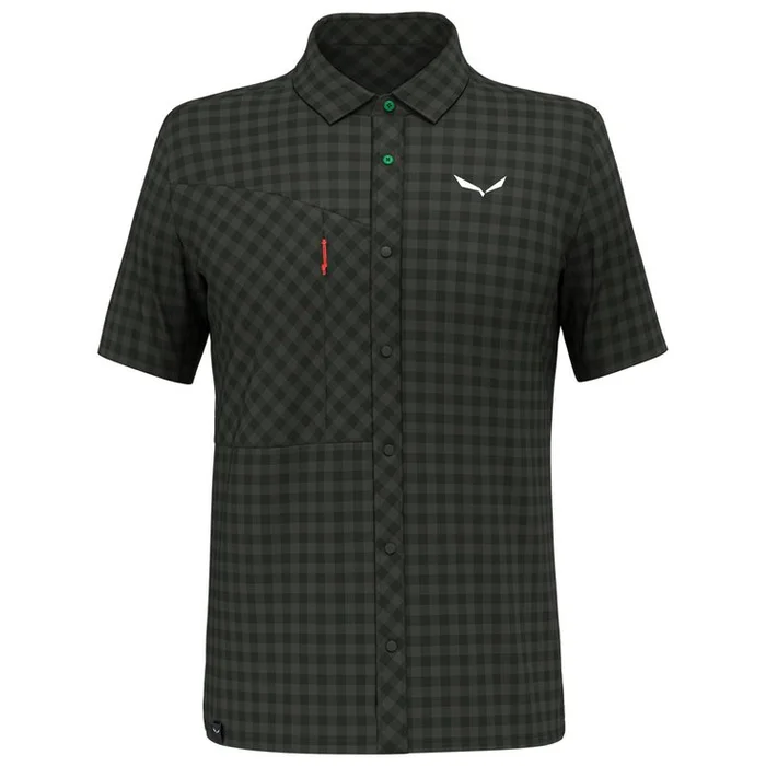 Camisa de trekking Salewa Puez Dry M S/S Shirt Dark Olive