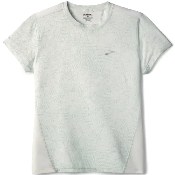 Camiseta runningBROOKSSPRINT FREE SHORT SLEEVE 3.0 W UNCHARTED PRINT/BIT OF BLUE