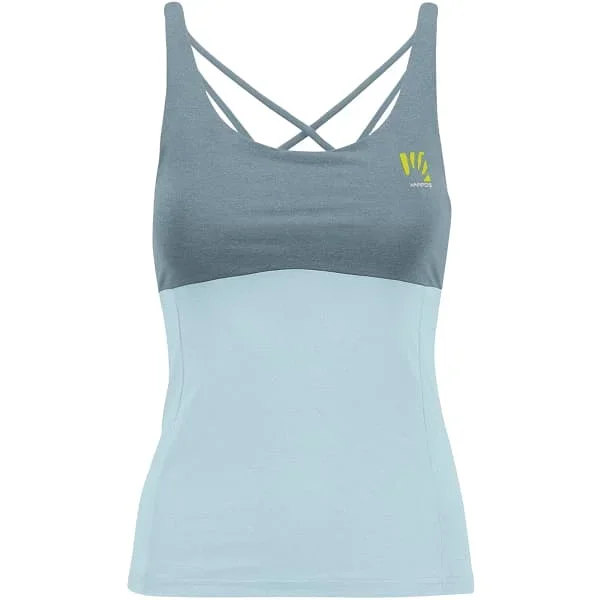 camiseta sin mangas senderismoKARPOSBULL EVO W TOP SPRING LAKE/AQUA MARINE