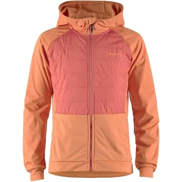 Chaqueta esquí de fondoCRAFTADV THERMAL XC HOOD JKT JR GLOW-CORAL