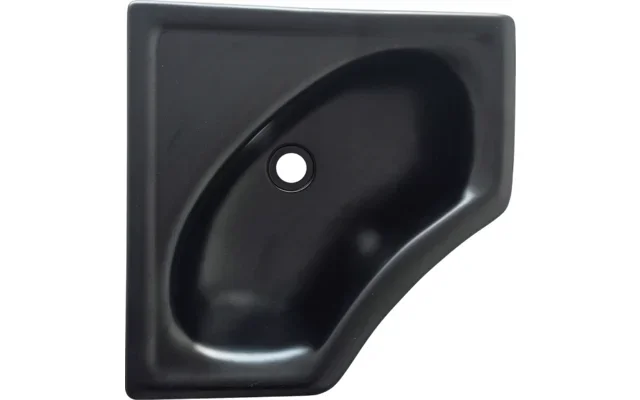 Comet Eckwaschbecken Mini Kunststoff mattschwarz 340 x 165 mm