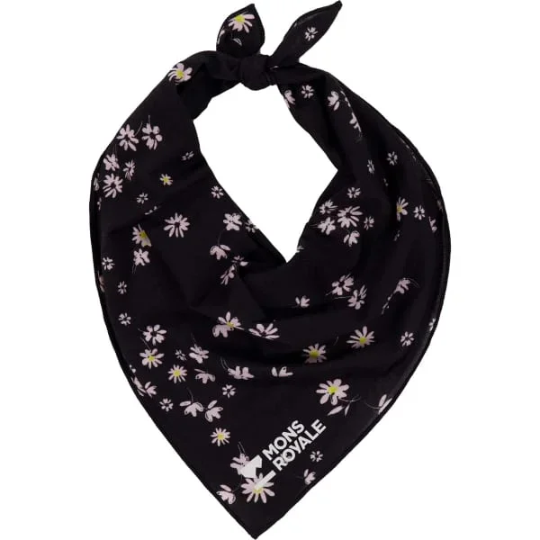 Cubre cuelloMONS ROYALERENEGADE MERINO BIKE BANDANA BLACK DAISY
