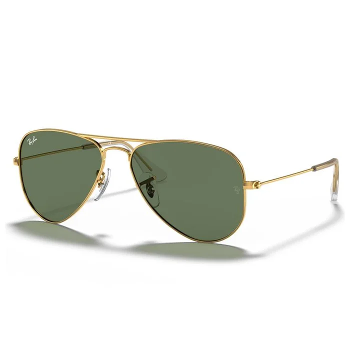 Gafas Ray Ban Aviator Kids Polished Arista Gold Dark Green