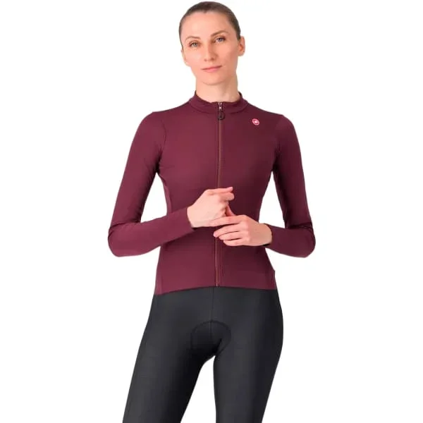 Jersey bicicletaCASTELLIML ESPRESSO THERMAL W DEEP BORDEAUX