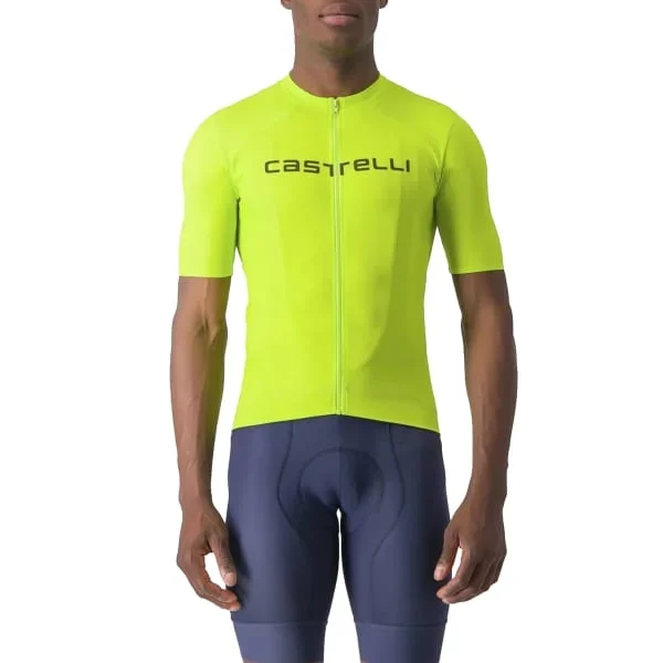 Jersey bicicletaCASTELLIPROLOGO LITE JERSEY ELECTRIC LIME/DEEP GREEN