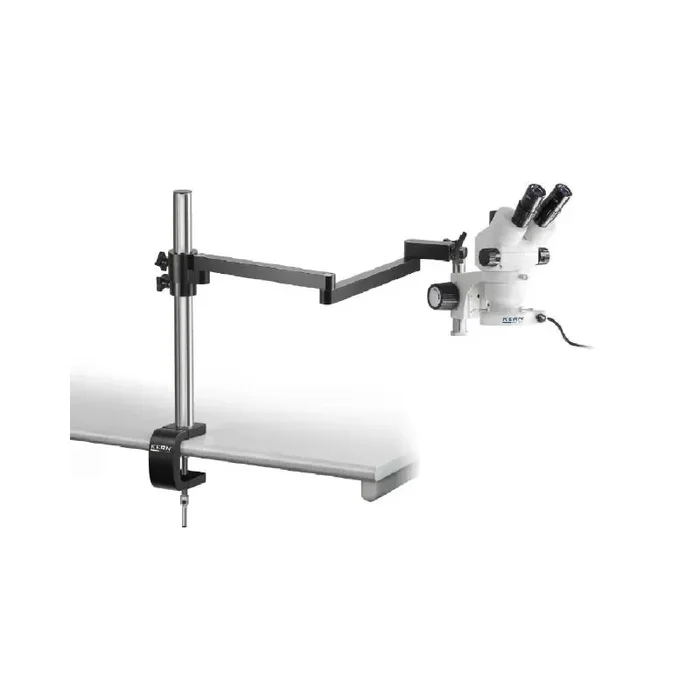 Juego de microscopio estereoscópico binocular 0,7-4,5x: Caball bra art (abrazadera), anular LED