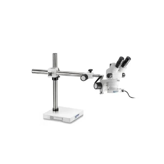 Juego de microscopio estereoscópico trinocular 0,7-4,5x: Caball bra artic. (placa), anular LED