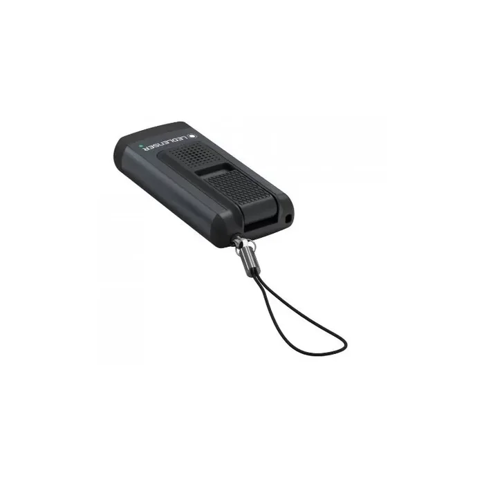 Led Lenser Llavero K6R Safety Gris, Recargable Carga USB-A (Señal acustica de emergencia)