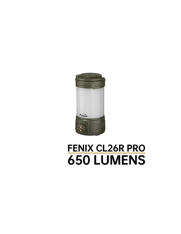Linterna Fenix CL26R Pro (Verde Oliva) – 650 lúmenes