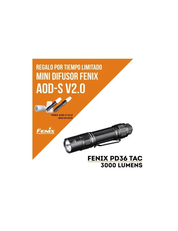 Linterna Fénix PD36 TAC Táctica de 3000 lúmenes y estrobo
