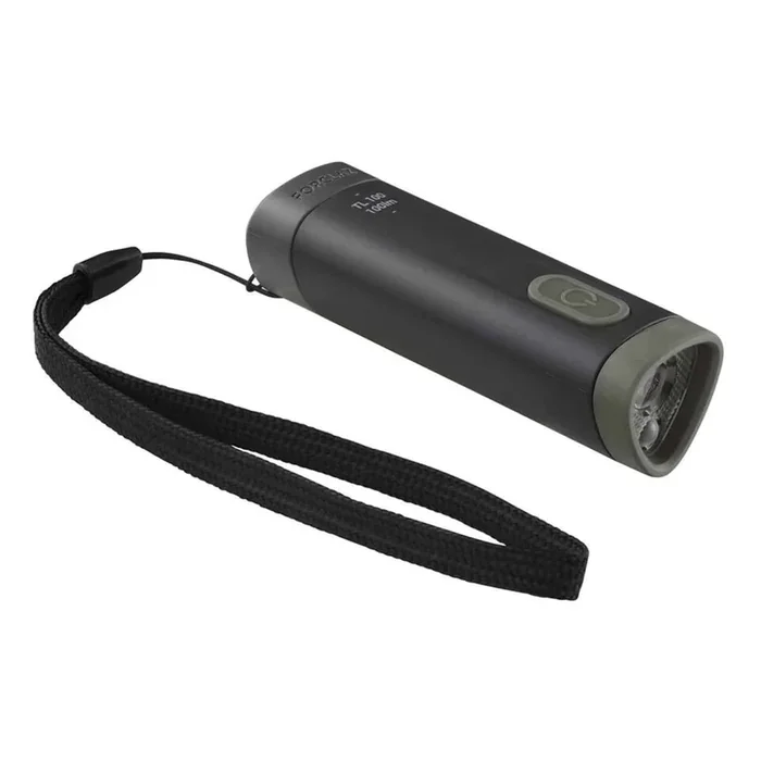 LINTERNA FOCO CON PILAS 100 LÚMENES TL 100 NEGRO – ÚNICA