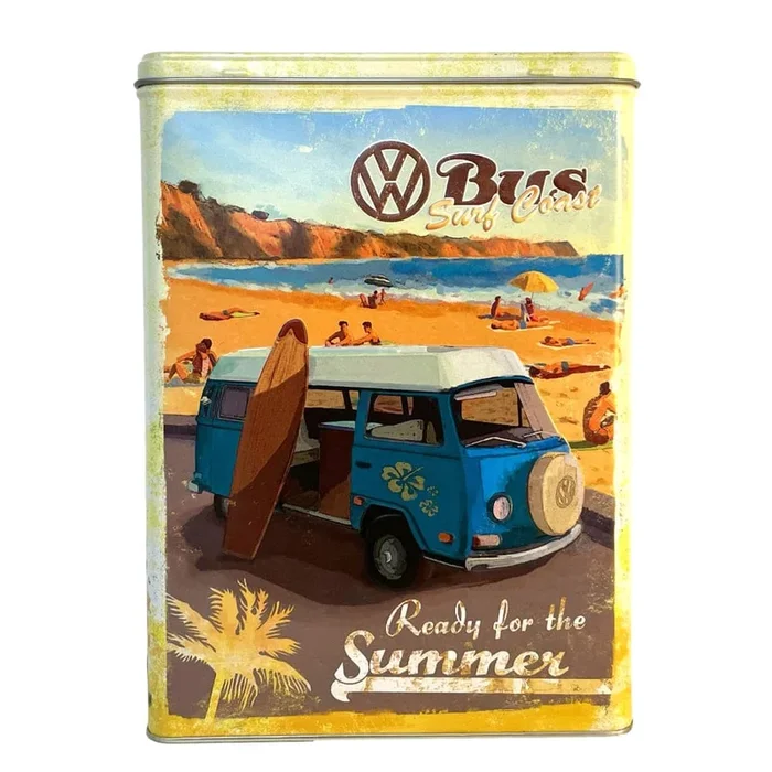 Litter box for composting toilets retro design «VW bus summer»