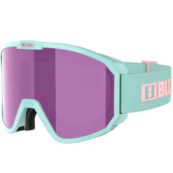 Máscara de esquíBLIZRAVE MATT MINT W PINK LOGO/BROWN W PINK MULTI