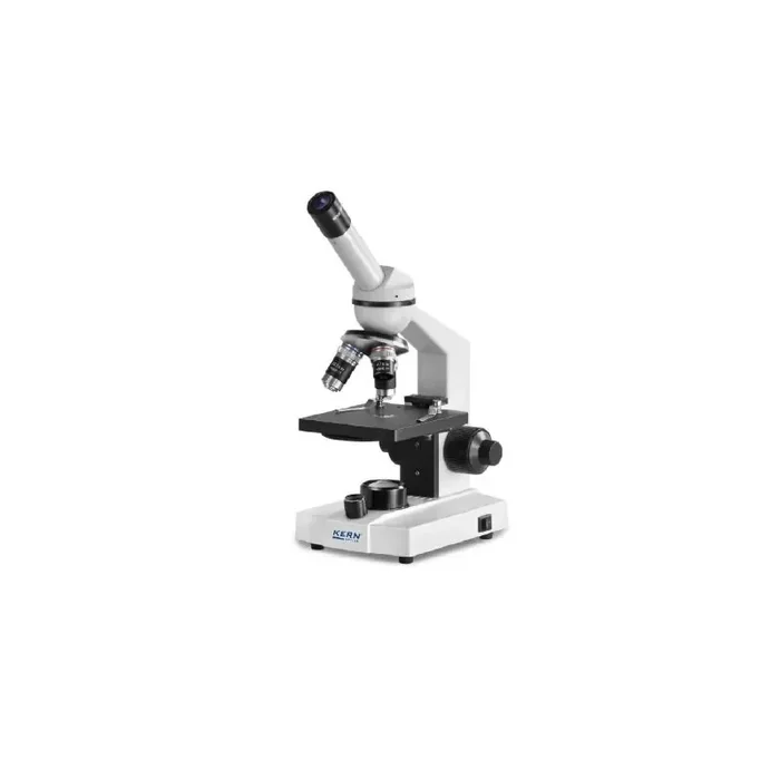 Microscopio de luz transmitida (esuela) monocular Achromat 4/10/40: WF10x18: 0,5W LED, recharge
