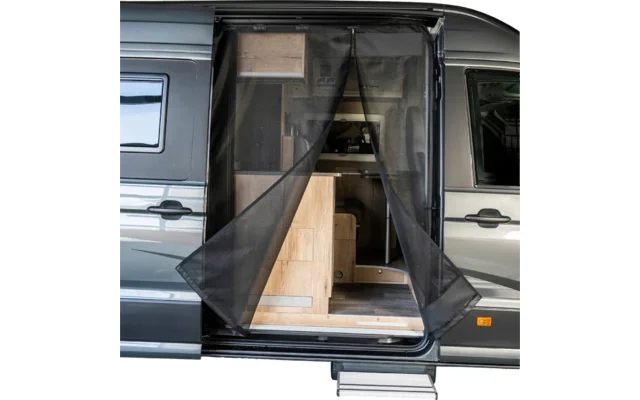 Mosquitera para puerta corredera de furgoneta Mayr con cremallera magnética apta para Crafter / Grand California con malla fina para el lado derecho del acompañante
