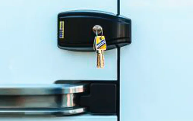 Paquete 1 par de cerraduras de seguridad interiro y exterior para MB Sprinter negro HEOSystem VAN HEOSolution