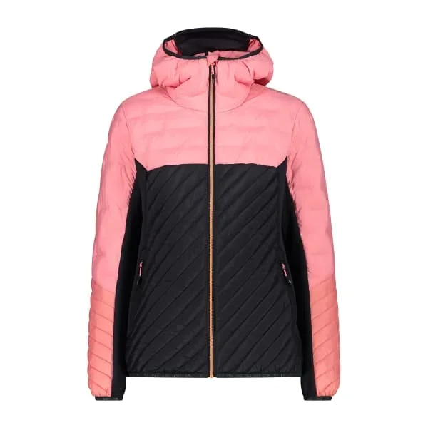 Plumón esquíCMPWOMAN JACKET HYBRID FIX HOOD ANTRACITE PESCA