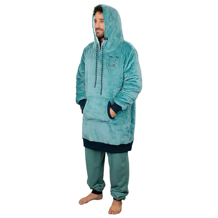 Poncho All-In Poncho Plaid Blue Green
