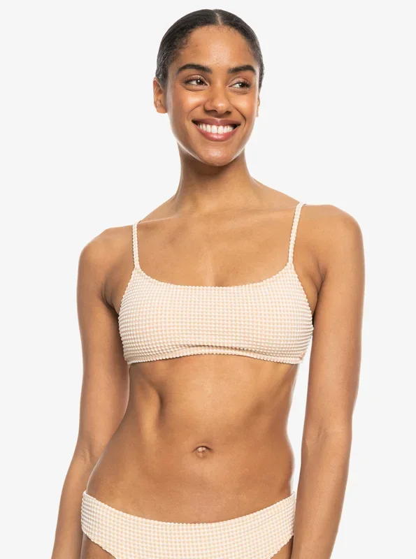 Roxy Gingham Bralette Top Bikini Mujer
