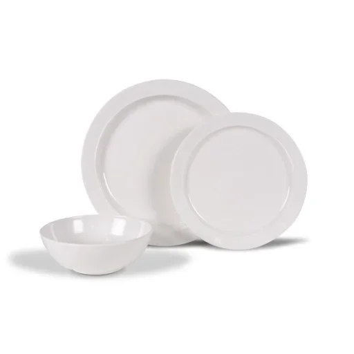 SET MELAMINA 12 PCS CLASIC WHITE