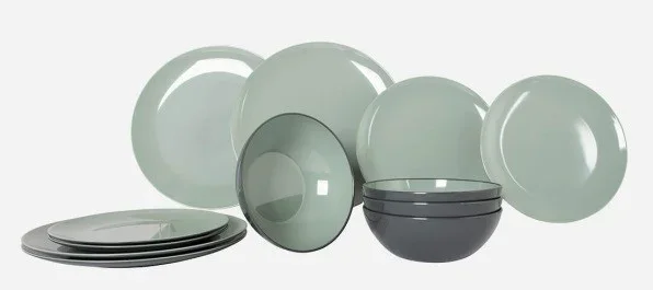 SET MELAMINA GIMEX VERDE 12 PCS.