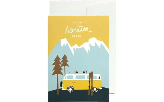 Tarjeta de felicitación – Aventura en autobús