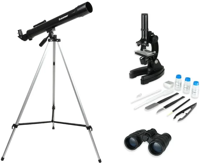 TELESCOPIO + MICROSCOPIO + BINOCULAR CELESTRON C22010