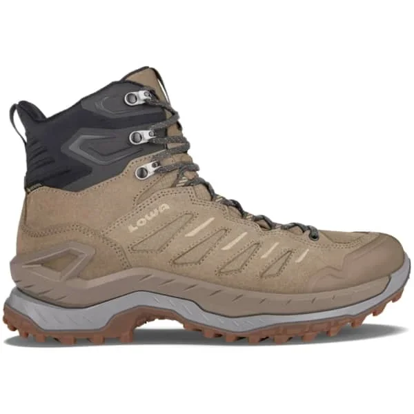 Zapatilla caña media de senderismoLOWAINNOVO GORE-TEX MID DUNE/GREY